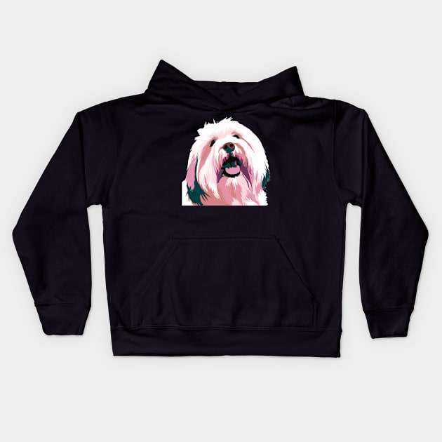 Coton de Tulear Pop Art - Dog Lover Gifts Kids Hoodie by PawPopArt